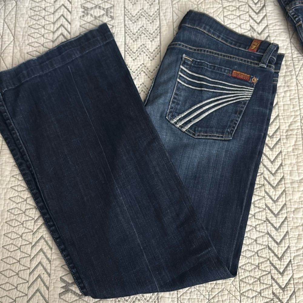 7 For All Mankind Dark Blue Jeans